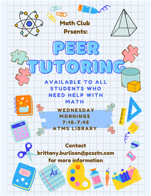 Peer Tutoring Information Wednesday Mornings
